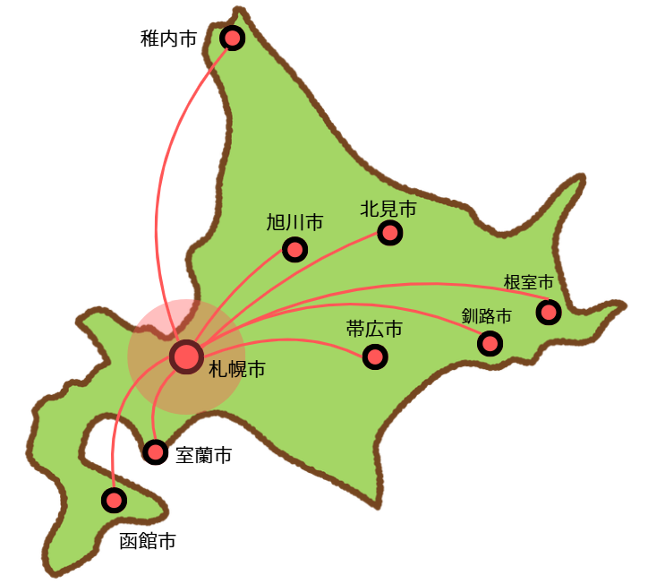 送迎対応エリア 北海道
